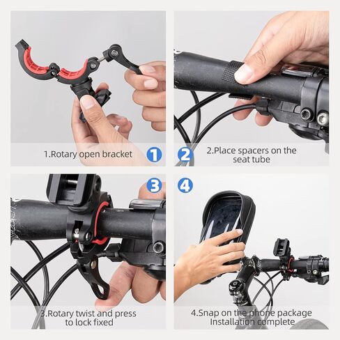 ROCKBROS Motorcycle Phone Mount Motorcycle Waterproof Handlebar Phone Bag Motorcycle Phone Pouch Cell Phone Case Compatible with iPhone 11/12 Pro XR XS Max 7 8 Plus Phones Below 6.8" in Saudi Arabia