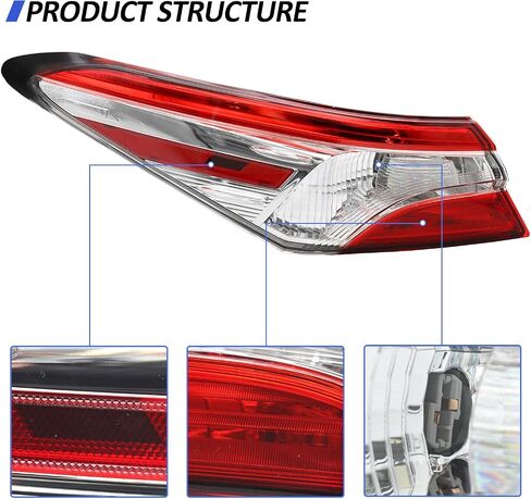 Tail Lights Assembly Fit For 2018-2020 Toyota Camry L/LE/SE Halogen Rear outer taillamp Left Driver Side in Saudi Arabia