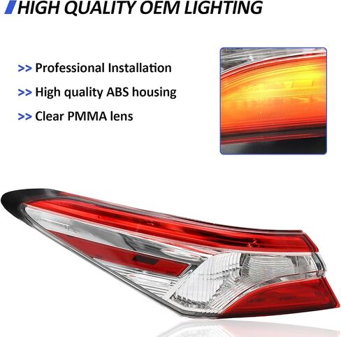 Tail Lights Assembly Fit For 2018-2020 Toyota Camry L/LE/SE Halogen Rear outer taillamp Left Driver Side in Saudi Arabia