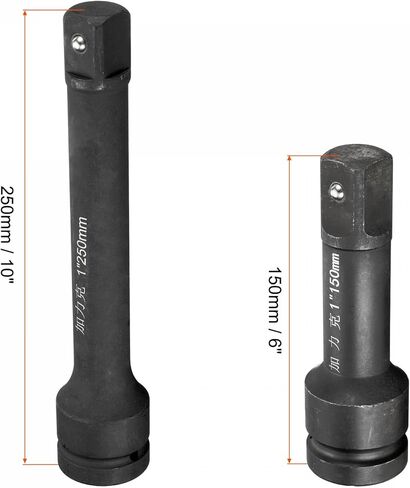 uxcell 1-Inch Drive by 6-Inch & 10-Inch Impact Extension Bar, CR-Mo Steel in Saudi Arabia