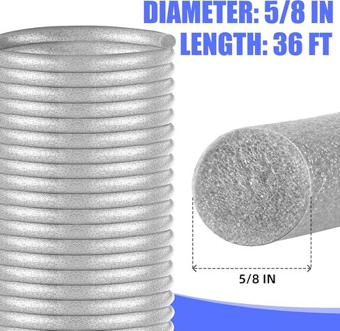 5/8" Diameter x 36' Length Backer Rod Caulk Saver Foam for Cement Caulk, Joints and Gaps and Driveway Crack (Grey) in Saudi Arabia