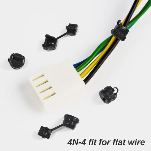 CustomyLife 40pcs Round Strain Relief Cord Connector, Nylon Insulation Cable Bush Grommet, Electric Cable Protector Buckle for Electrified Railways Power Network Wire -Black in Saudi Arabia