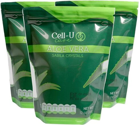 Cell-U Care Organic Aloe Vera Inner Leaf Gel Crystals from South America, Extracted Under Eco-Friendly Conditions in Saudi Arabia