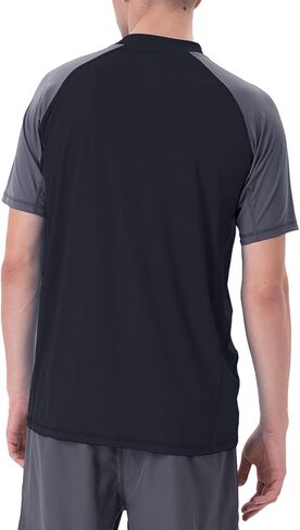 Mens Sun Protection Shirt Rash Guard Real UPF 50+ UV SPF Cooling Fishing Lightweight Short Sleeve Shirt Plus Size Cool Tech in Saudi Arabia