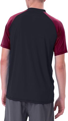 Mens Sun Protection Shirt Rash Guard Real UPF 50+ UV SPF Cooling Fishing Lightweight Short Sleeve Shirt Plus Size Cool Tech in Saudi Arabia