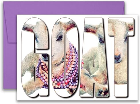 GOAT Greatest of All Time You're the GOAT Greeting Card 5x7 inches w/Envelope in Saudi Arabia