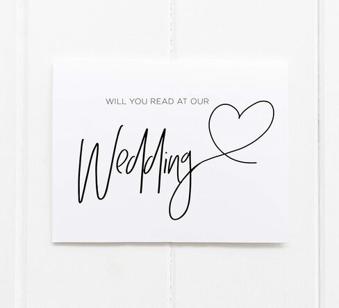 Will You Read at Our Wedding Card for Wedding Reader Bridal Party Gift from Bride and Groom in Saudi Arabia