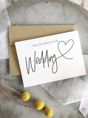 Will You Read at Our Wedding Card for Wedding Reader Bridal Party Gift from Bride and Groom in Saudi Arabia