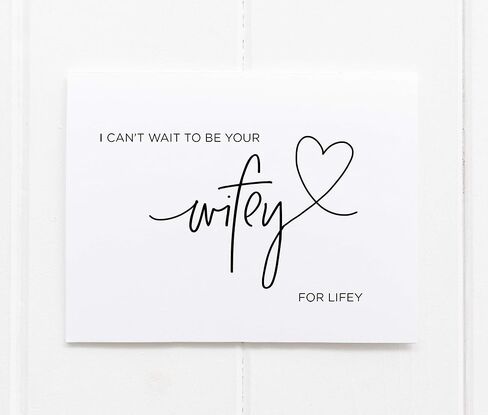 I Can't Wait to be Your Wifey for Lifey Wedding Day Card from Bride For Groom, Love Card in Saudi Arabia