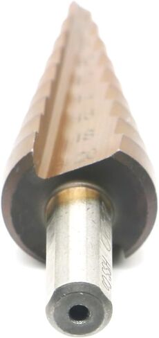 M35 Cobalt Step Drill Bit - Multifunctional Titanium-Plated HSS Cone Drill Bit, 15 Sizes 4-32mm, for Sheet Metal Drilling and Cutting, Stainless Steel, Metal Fabrication DIY Electrician (4-32mm) in Kuwait