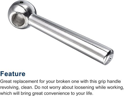 uxcell Milling Machine Ball Table Handle, 1Pcs 16mm/0.63" Inner Hole Diameter, 125mm/4.92" Length Ball Crank Table Handle Revolving Handle Replacement Parts for Industry Accessory in Saudi Arabia