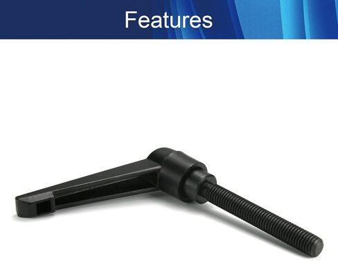 Aicosineg M10 الموضوع 80 مللي متر/3.15 "طول المقبض 70 مللي متر/2.76" طول المسمار سبائك الألومنيوم الأسود قابل للتعديل رافعة مقبض لقط 1 قطعة in Saudi Arabia