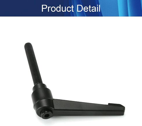 Aicosineg M10 الموضوع 80 مللي متر/3.15 "طول المقبض 70 مللي متر/2.76" طول المسمار سبائك الألومنيوم الأسود قابل للتعديل رافعة مقبض لقط 1 قطعة in Saudi Arabia