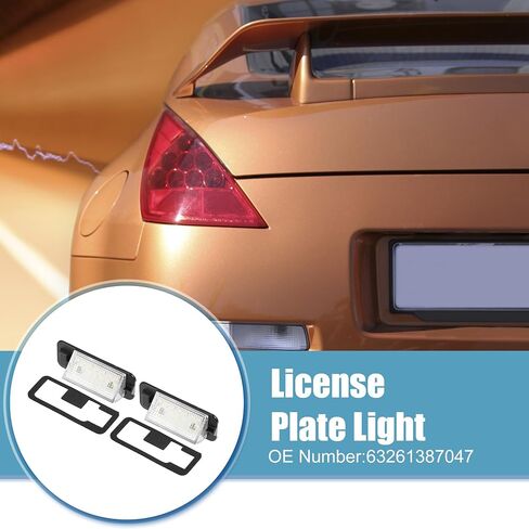 ضوء لوحة رقم الترخيص LED الخارجي للسيارة من ACROPIX، ضوء أبيض مناسب لسيارة BMW 318i 1992-1998 رقم 63261387047 - حزمة من 2 in Saudi Arabia