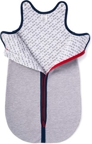 baby deedee Wearable Blanket Baby and Newborn, Baby Sleeping Bag, Sleeping Sack, Sleep Nest Lite, Heather Gray Navy, Small (0-6 Months) in Saudi Arabia
