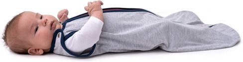 baby deedee Wearable Blanket Baby and Newborn, Baby Sleeping Bag, Sleeping Sack, Sleep Nest Lite, Heather Gray Navy, Small (0-6 Months) in Saudi Arabia