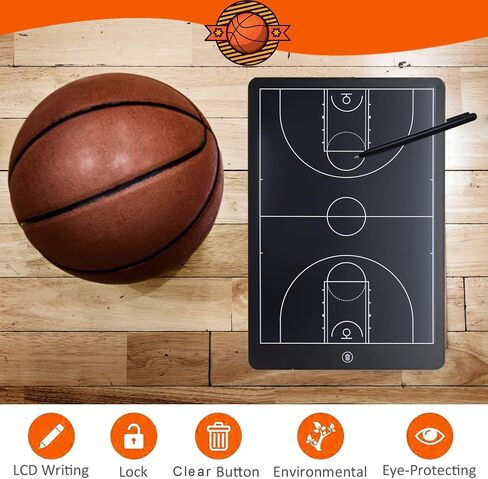 16'' LCD Screen Tactical Coaching Marker Board, Electronic Board with Stylus Pen,with Lock Function,for Coach Basketball Soccer in Saudi Arabia