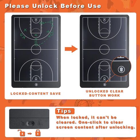 16'' LCD Screen Tactical Coaching Marker Board, Electronic Board with Stylus Pen,with Lock Function,for Coach Basketball Soccer in Saudi Arabia