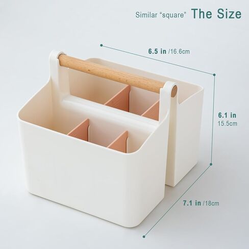 Art Supply Organizers Caddy with Handle, Desk, Dorm Caddy, Shower, Cleaning, Makeup Caddy and Tote (White+Blue, Small) in Saudi Arabia