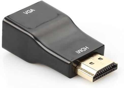 محول BUBUCAM HDMI إلى VGA، سلك 1080P ذكر إلى أنثى للكمبيوتر، سطح المكتب، الكمبيوتر المحمول، الكمبيوتر الشخصي، الشاشة، جهاز العرض، HDTV، Xbox والمزيد (أسود) in Saudi Arabia