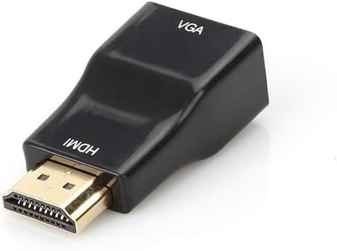 محول BUBUCAM HDMI إلى VGA، سلك 1080P ذكر إلى أنثى للكمبيوتر، سطح المكتب، الكمبيوتر المحمول، الكمبيوتر الشخصي، الشاشة، جهاز العرض، HDTV، Xbox والمزيد (أسود) in Saudi Arabia