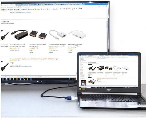 محول BUBUCAM HDMI إلى VGA، سلك 1080P ذكر إلى أنثى للكمبيوتر، سطح المكتب، الكمبيوتر المحمول، الكمبيوتر الشخصي، الشاشة، جهاز العرض، HDTV، Xbox والمزيد (أسود) in Saudi Arabia
