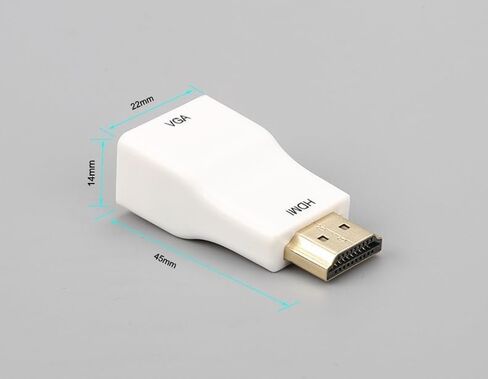 محول BUBUCAM HDMI إلى VGA، سلك 1080P ذكر إلى أنثى للكمبيوتر، سطح المكتب، الكمبيوتر المحمول، الكمبيوتر الشخصي، الشاشة، جهاز العرض، HDTV، Xbox والمزيد (أسود) in Saudi Arabia