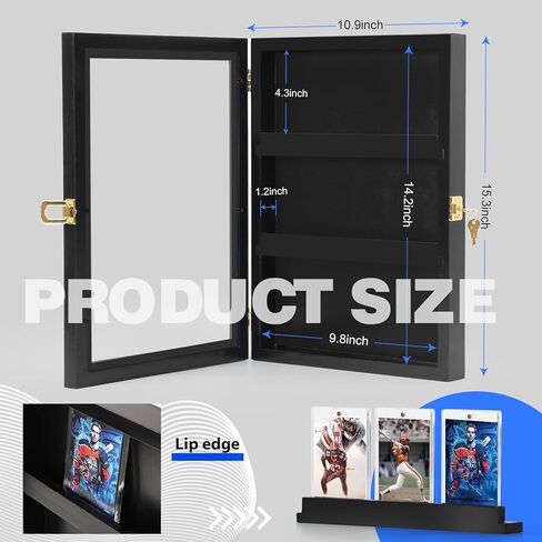 حافظة عرض بطاقات البيسبول من الأكريليك، إطار عرض البطاقات المتدرج مع حماية من الأشعة فوق البنفسجية ولكن مرئية بوضوح، حافظة عرض البطاقات مع غطاء قابل للقفل للعرض متعدد الأغراض in Kuwait