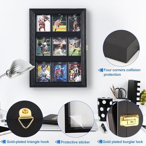 حافظة عرض بطاقات البيسبول من الأكريليك، إطار عرض البطاقات المتدرج مع حماية من الأشعة فوق البنفسجية ولكن مرئية بوضوح، حافظة عرض البطاقات مع غطاء قابل للقفل للعرض متعدد الأغراض in Kuwait