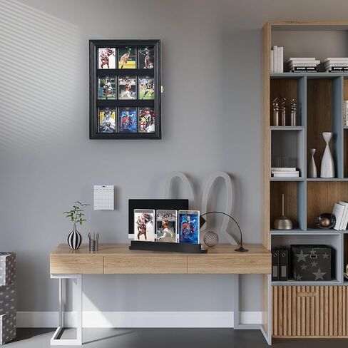 حافظة عرض بطاقات البيسبول من الأكريليك، إطار عرض البطاقات المتدرج مع حماية من الأشعة فوق البنفسجية ولكن مرئية بوضوح، حافظة عرض البطاقات مع غطاء قابل للقفل للعرض متعدد الأغراض in Kuwait