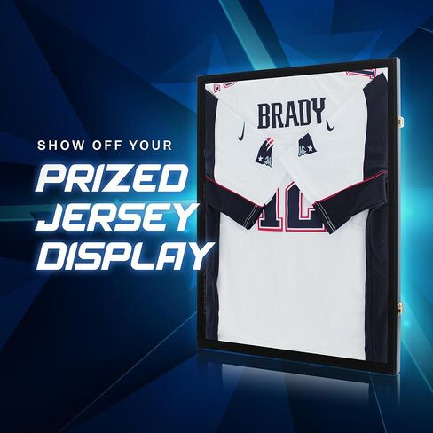 GraceView Jersey Frame Display Case, Large Jersey Shadow Box Football Jersey Frame Display Case with 98% UV Protection Acrylic Basketball and Hockey Jersey Frame Display Case (with Light) in Kuwait