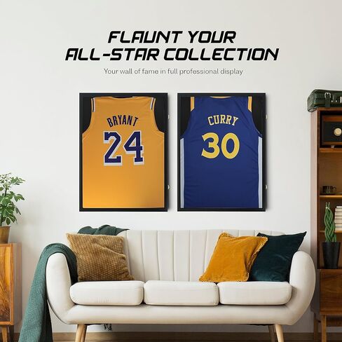 GraceView Jersey Frame Display Case, Large Jersey Shadow Box Football Jersey Frame Display Case with 98% UV Protection Acrylic Basketball and Hockey Jersey Frame Display Case (with Light) in Kuwait