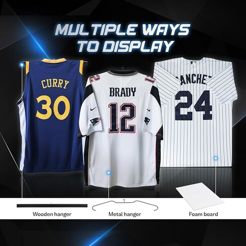 GraceView Jersey Frame Display Case, Large Jersey Shadow Box Football Jersey Frame Display Case with 98% UV Protection Acrylic Basketball and Hockey Jersey Frame Display Case (with Light) in Kuwait