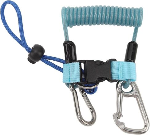VGEBY Diving Camera Spring Rope, Stainless Steel Diving Anti Lost Hook Spring Rope Coiled Lanyard for Diving Outdoor Climbing in Saudi Arabia