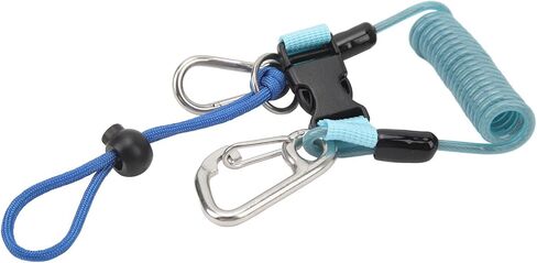 VGEBY Diving Camera Spring Rope, Stainless Steel Diving Anti Lost Hook Spring Rope Coiled Lanyard for Diving Outdoor Climbing in Saudi Arabia