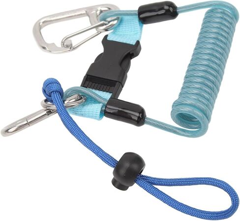 VGEBY Diving Camera Spring Rope, Stainless Steel Diving Anti Lost Hook Spring Rope Coiled Lanyard for Diving Outdoor Climbing in Saudi Arabia