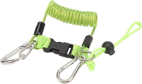 VGEBY Diving Camera Spring Rope, Stainless Steel Diving Anti Lost Hook Spring Rope Coiled Lanyard for Diving Outdoor Climbing in Saudi Arabia