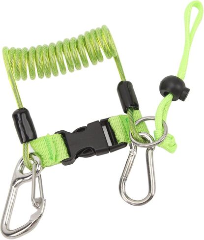 VGEBY Diving Camera Spring Rope, Stainless Steel Diving Anti Lost Hook Spring Rope Coiled Lanyard for Diving Outdoor Climbing in Saudi Arabia