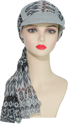 قبعة Ever Fairy Newsboy للسيدات من نسيج الخيزران المبطن بقطن الخيزران مع أوشحة لتساقط الشعر بسبب السرطان in Kuwait