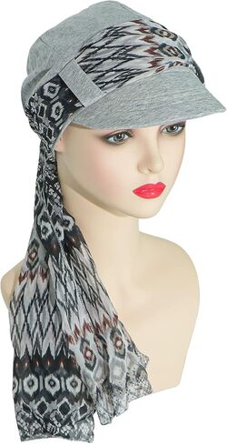 قبعة Ever Fairy Newsboy للسيدات من نسيج الخيزران المبطن بقطن الخيزران مع أوشحة لتساقط الشعر بسبب السرطان in Kuwait
