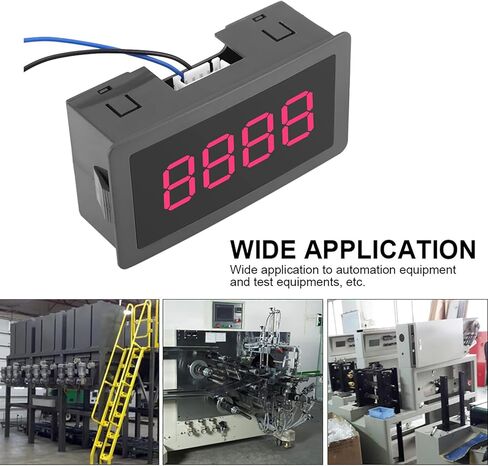 عداد رقمي من Oubit، شاشة LED حمراء مكونة من 4 أرقام 0-9999، عد أعلى/أسفل، سهل التركيب لمعدات التشغيل الآلي والاختبار in Kuwait