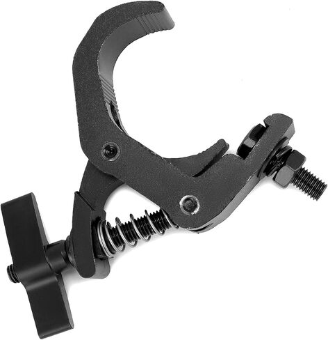 QWORK Truss Clamp Stage Lights Clamp، 4 عبوات من المشابك السوداء شديدة التحمل بوزن 330 رطل لتحريك تركيبات إضاءة المسرح، 1.57-2.36 بوصة تناسب أنبوب OD 40-60 مم in Kuwait