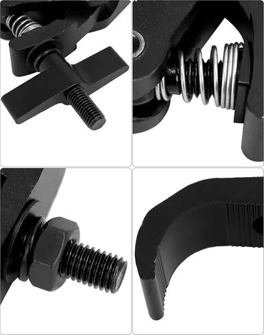QWORK Truss Clamp Stage Lights Clamp، 4 عبوات من المشابك السوداء شديدة التحمل بوزن 330 رطل لتحريك تركيبات إضاءة المسرح، 1.57-2.36 بوصة تناسب أنبوب OD 40-60 مم in Kuwait