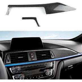 غطاء لوحة القيادة BMW F30، ABS من ألياف الكربون نمط وحدة التحكم المركزية للسيارة 2013-2018 BMW 3 Series F30 F31 F32 F33 F34 F36 328i 320i 335i 330i 435i 420i 430i 440i 425i in Kuwait