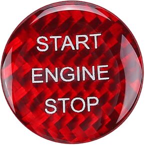 RUIANTE Compatible with Carbon Fiber Engine Push Start Button Cover Sticker for BMW 1 2 3 4 5 6 7 Series X1 X3 X4 X5 X6 E90 E91 E92 E93 F30 F10 F01 F32 F15 F25 G30 G31 G11 G12 (Black) in Kuwait