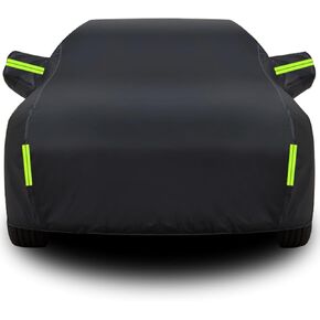 for Volkswagen VW EOS 2-door 2006 2007 2008 2009 2010 2011 2012 2013 2014 2015 Car Full Cover, Cotton Outdoor Dust Protection Hail Snowproof Cover, Waterproof Protector Automobiles,Black in Saudi Arabia