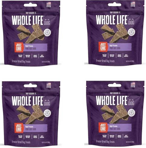 Whole Life Pet Just One Beef Liver Dog Treats - Human Grade, Freeze Dried, One Ingredient - Training Or Reward, Grain Free, Made in The USA in Kuwait