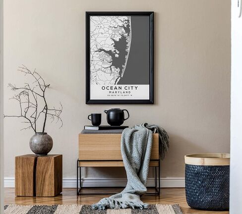 Map of Ocean City, Maryland, Light 2 (24x36) in Saudi Arabia