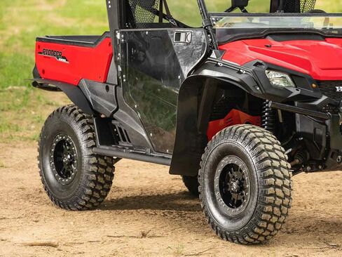 SuperATV Fender Flares/Mud Guards/Mud Flares Compatible with 2016-2021 Honda Pioneer 1000 and 2023+ Pioneer 1000-6 | Extreme Durability | 1/8" LDPE | Made in USA in Saudi Arabia