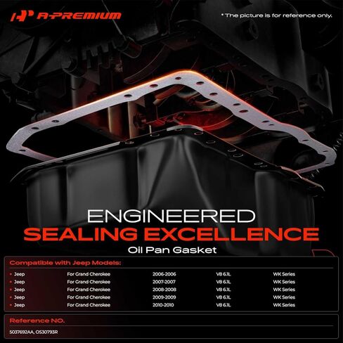 مجموعة حشية وعاء زيت المحرك A-Premium 6.1L، متوافقة مع Jeep WK Series Grand Cherokee 2006 2007 2008 2009 2010، مع صينية الرياح in Saudi Arabia